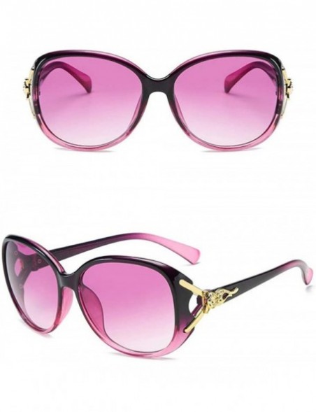 Oversized Women Oversized Sunglasses Retro Summer Sun Shades UV400 Protection Eyewear - Purple - C11999GIA9L $10.75