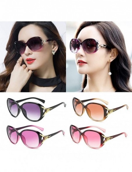 Oversized Women Oversized Sunglasses Retro Summer Sun Shades UV400 Protection Eyewear - Purple - C11999GIA9L $10.75