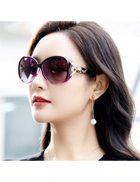 Oversized Women Oversized Sunglasses Retro Summer Sun Shades UV400 Protection Eyewear - Purple - C11999GIA9L $10.75