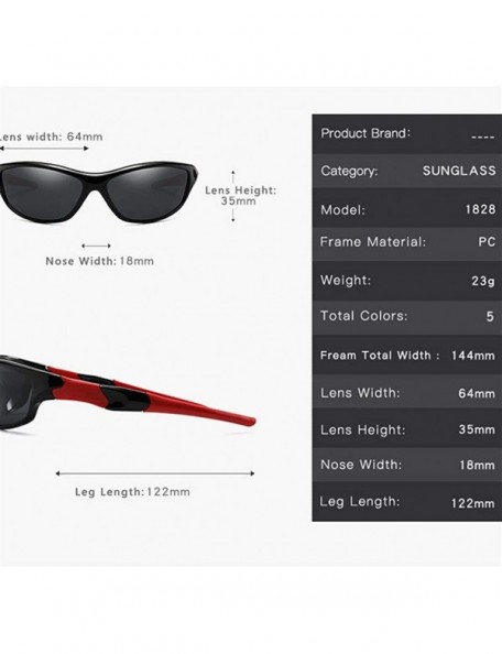 Square Polarized Sunglasses Driving Glasses Eyewear - Black Black - CM199OAAI7O $8.39