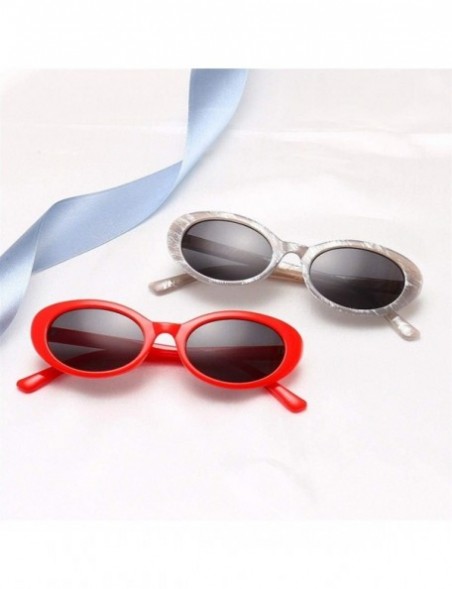 Oval Sunglasses belittled Oval Low Sunglasses - Eye Glasses Casual Fashion Sunglasses (Color E) - E - CA199MEQWRG $28.60