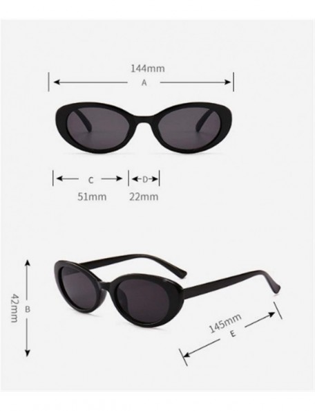 Oval Sunglasses belittled Oval Low Sunglasses - Eye Glasses Casual Fashion Sunglasses (Color E) - E - CA199MEQWRG $80.08