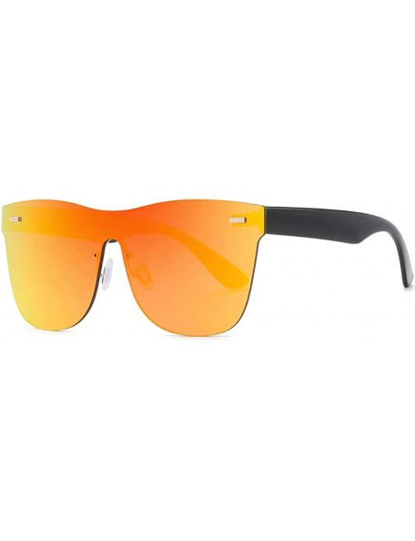 Oversized Infinity Fashion Colored Sunglasses for Men or Women - Orange - CN18X030HYH $7.72
