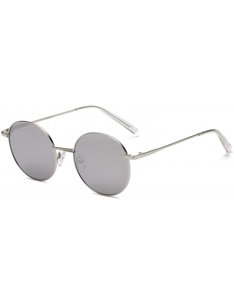 Goggle Classic Round Fashion Sunglasses - Grey - CU18WQ6A2I9 $22.89
