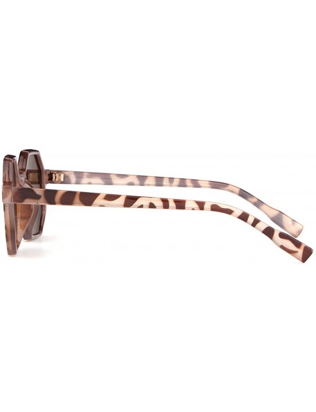 Goggle Fashion Octagon Leopard Sunglasses Women Er Vintage Hexagon Tortoiseshell Frame Sun Glasses Shades Lady OM553B - CC198...