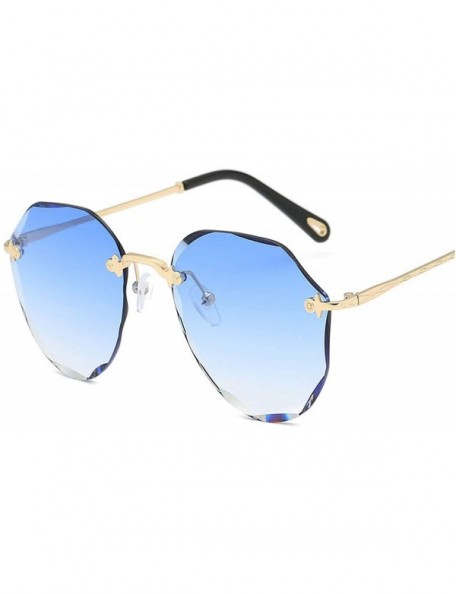 Sport 2019 Sunglasses For Women Rimless Cutting Ocean Lens Brand Designer Shades Sun Glasses Men - 7 - CT18W78NSO8 $20.97