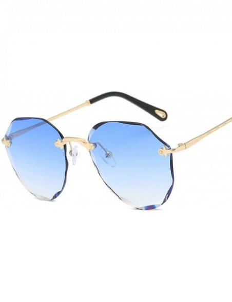 Sport 2019 Sunglasses For Women Rimless Cutting Ocean Lens Brand Designer Shades Sun Glasses Men - 7 - CT18W78NSO8 $11.16