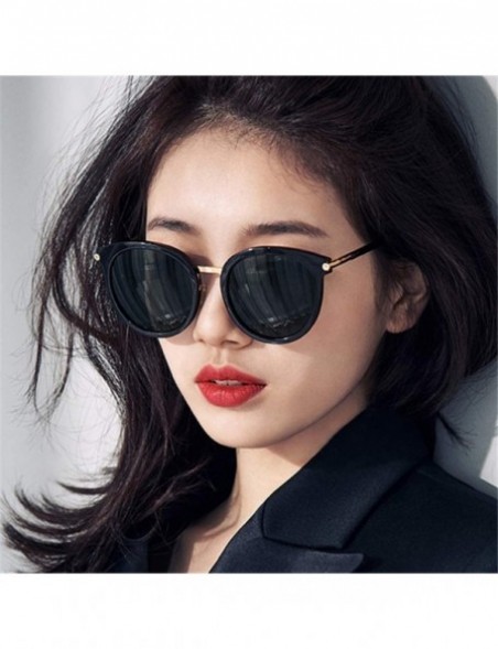 Oval Women Sunglasses Retro Gradient Brown Grey Drive Holiday Oval Non-Polarized UV400 - Gradient Brown Grey - CG18RI0SGO2 $6.82