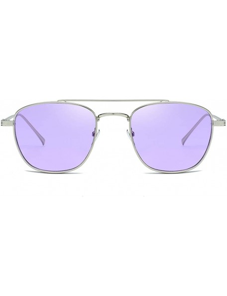 Oval Unisex Sunglasses Retro Black Drive Holiday Oval Non-Polarized UV400 - Purple - C618R09MXY0 $9.47