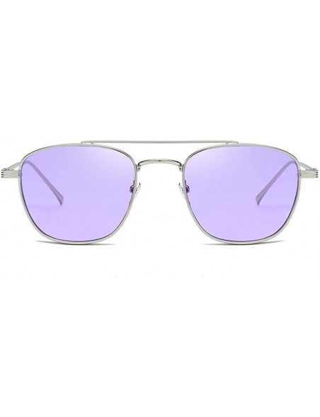 Oval Unisex Sunglasses Retro Black Drive Holiday Oval Non-Polarized UV400 - Purple - C618R09MXY0 $9.47