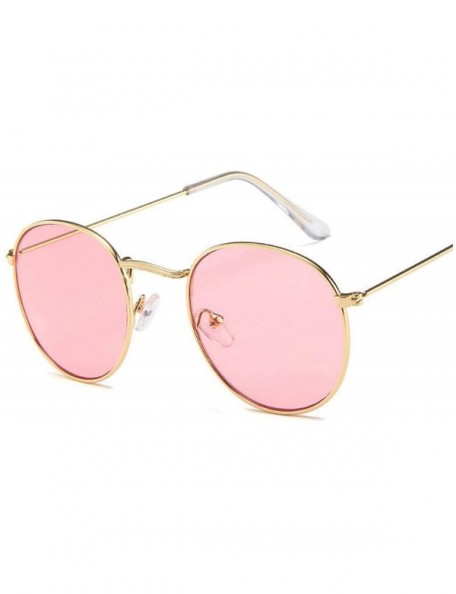 Goggle 2020 Fashion Oval Sunglasses Women E Small Metal Frame Steampunk Retro Sun Glasses Female Oculos De Sol UV400 - CF199C...
