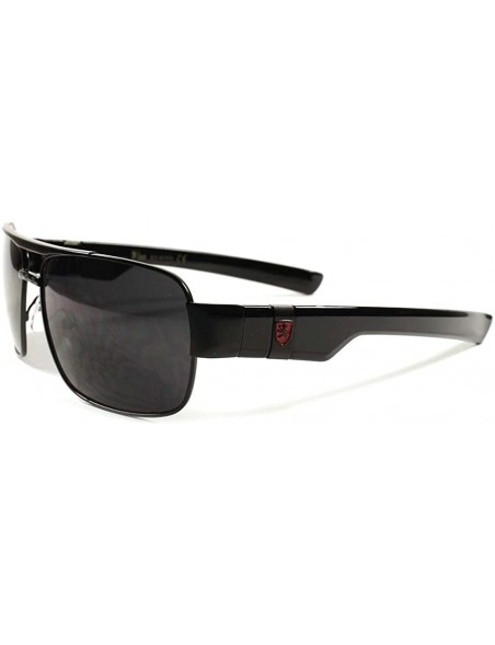 Rectangular Upscale Stylish Modern High-End Mens Womens Rectangle Sunglasses - Black - CN18X93GMKR $9.84