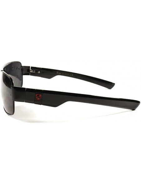 Rectangular Upscale Stylish Modern High-End Mens Womens Rectangle Sunglasses - Black - CN18X93GMKR $9.84