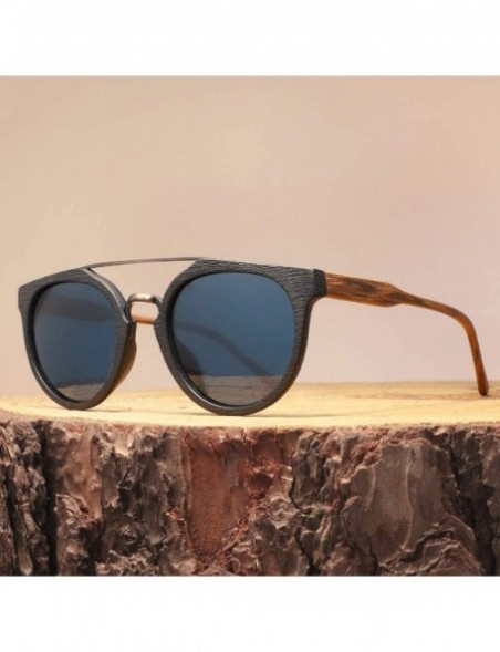 Square New Design Vintage Acetate Wood Sunglasses Men/Women - C10 - CR198AI0NEM $40.76