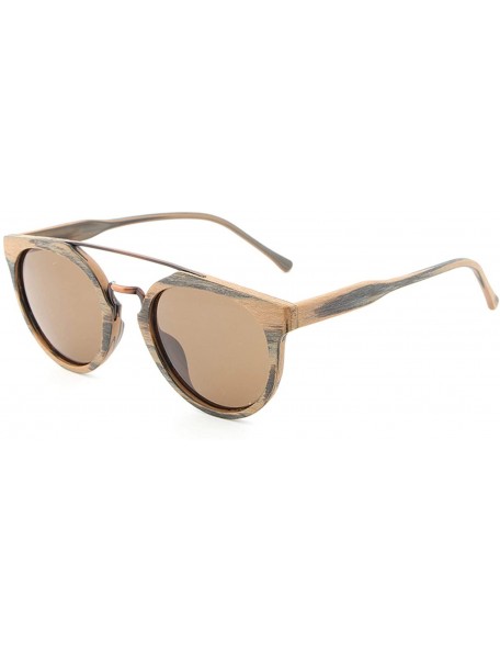 Square New Design Vintage Acetate Wood Sunglasses Men/Women - C10 - CR198AI0NEM $40.76