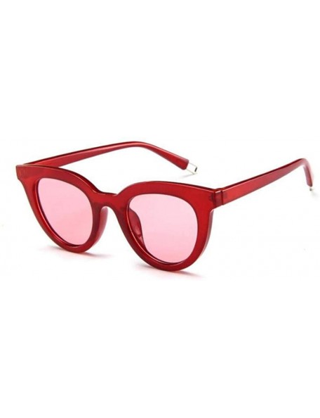 Cat Eye 2019 New Women Cat Eye Sunglasses Fashion Sexy UV400 Sun Glasses Gradient Bblue - Red - CI18XAKTL9G $9.08