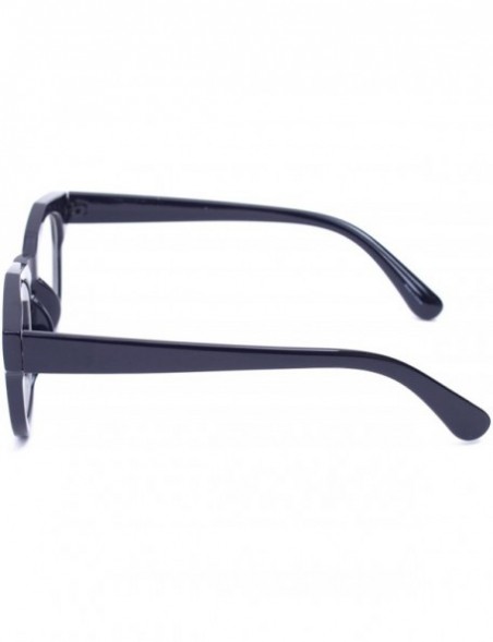 Square Oversized Square Thick Horn Rimmed Clear Lens Glasses Rivet Non-prescription Frame - Glossy Black 82041 - CQ1884LHZN6 ...