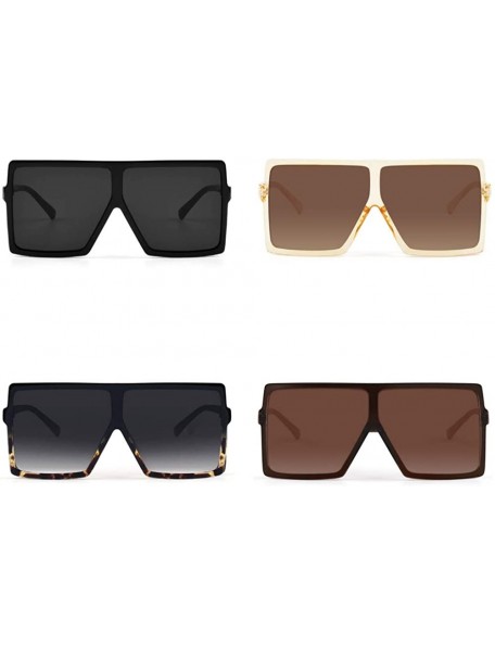 Round Ultralight Square Oversized Sunglasses Classic Fashion Style 100% UV Protection for Women Men - Champagne - C918E893DND...