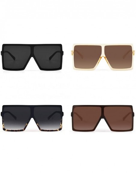 Round Ultralight Square Oversized Sunglasses Classic Fashion Style 100% UV Protection for Women Men - Champagne - C918E893DND...