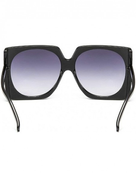 Oversized Oversized Sunglasses Transparent Vintage Windproof - Black - CP18NY4MNGT $13.17