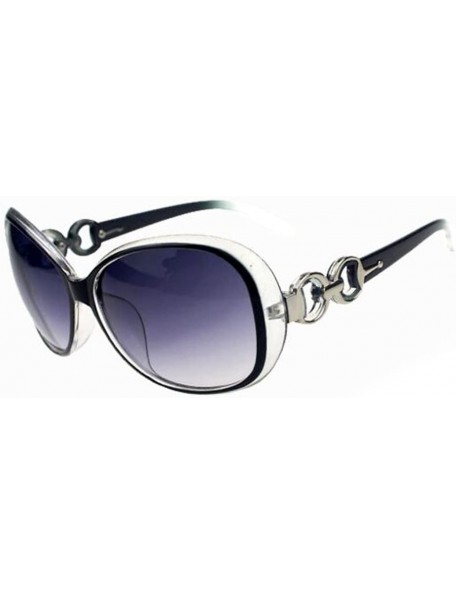 Oversized Women Shades Oversized Eyewear Classic Designer Sunglasses UV400-Black&Grey - Black&grey - CX17YLCKWUT $16.03