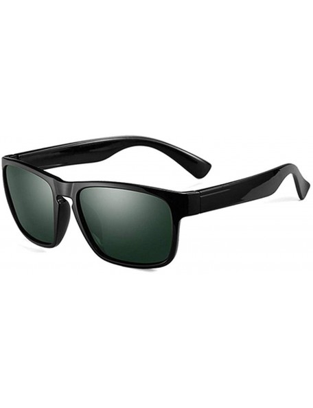 Square Polarized Sunglasses Men Plastic Oculos De Sol Fashion Square Driving Eyewear Travel Sun Glass - C1 Black G15 - CC198A...