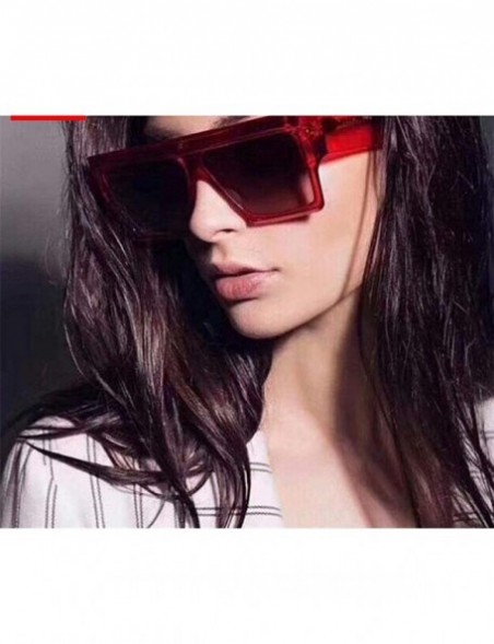 Square 2019 Luxury Classic Square Sunglasses Women Brand Designer Sun DoubleGray - Doublegray - CJ18XQYDOA4 $10.77