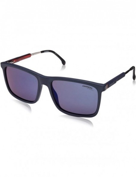 Rectangular mens 8029/S Rectangular Sunglasses - Blue/Blue Sky Miror - CW18KQ9OR8K $39.51