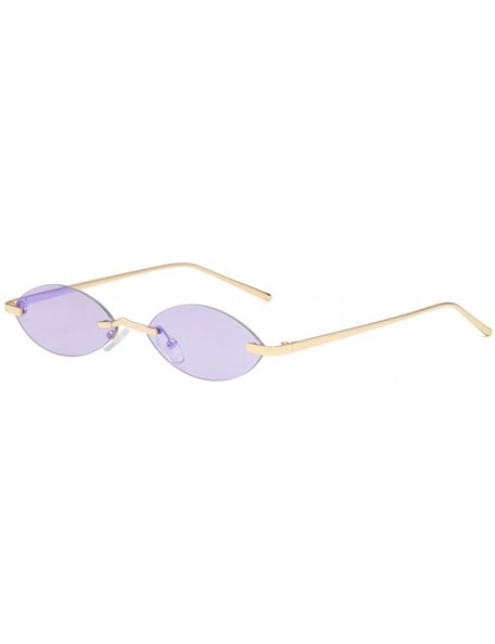 Goggle Women Narrow Cat Eye Sun Glasses Designer Vintage Small Rimless Sunglasses UV400 Sunglass Shades Men Goggles - 8 - C11...