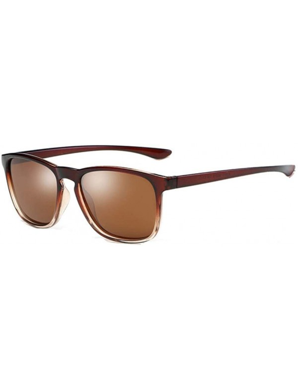 Sport Mens UV400 Polarized Sunglasses Women Driving Sport Sun Glasses Eyewear - Brown - C118HE43TTN $8.38