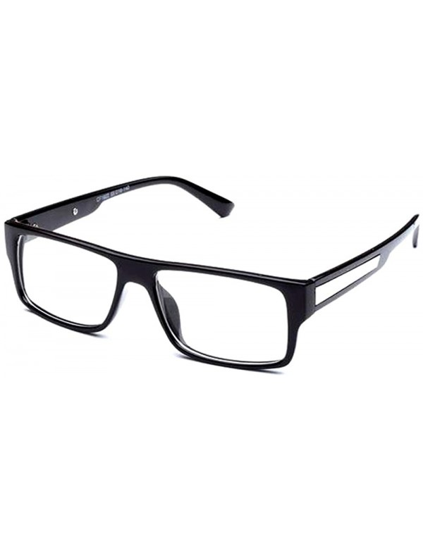 Square Hot Sellers Nerd Geeky Trendy Cosplay Costume Unique Clear Lens Fashionista Glasses - 1822 Black - C011OCCW1ND $12.35