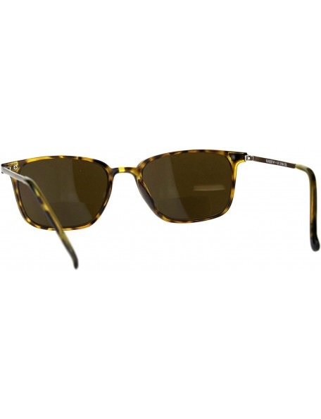 Rectangular Bifocal Reading Lens Sunglasses Magnified Bottom Lens Stylish Rectangle Frame - Tortoise - CO18EMEW3DX $9.07