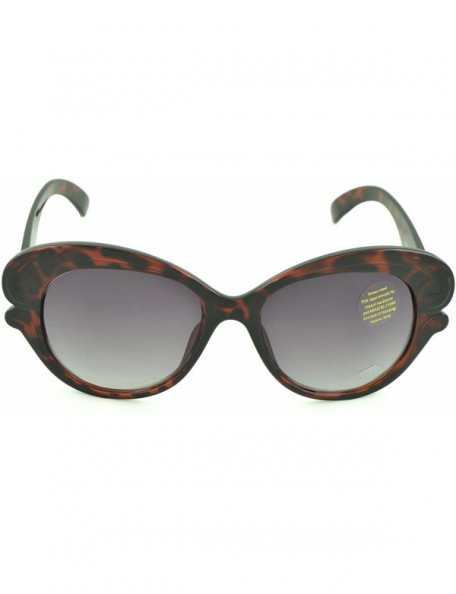 Butterfly Women's Celebrity Style Sunglasses - Oversized Retro Style - Turquoise - CU129K9JPM7 $15.70