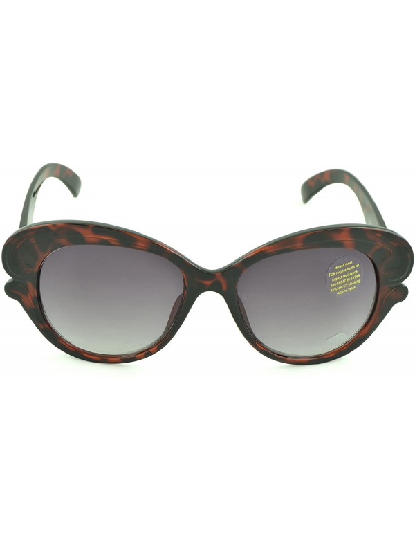 Butterfly Women's Celebrity Style Sunglasses - Oversized Retro Style - Turquoise - CU129K9JPM7 $9.18