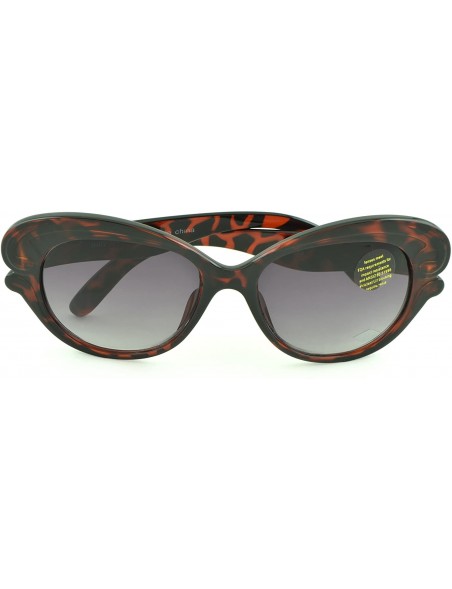 Butterfly Women's Celebrity Style Sunglasses - Oversized Retro Style - Turquoise - CU129K9JPM7 $9.18