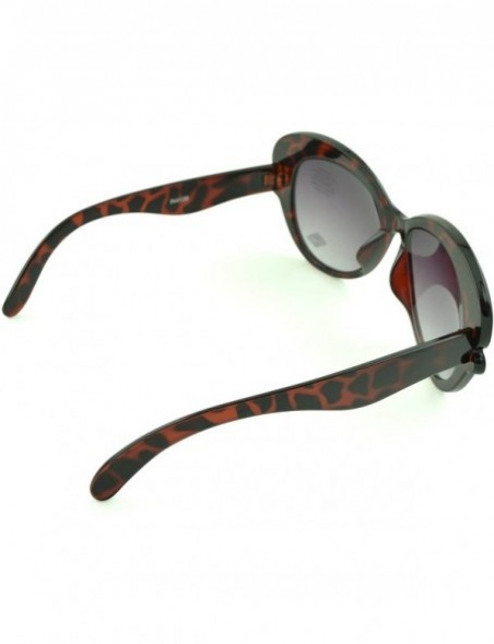 Butterfly Women's Celebrity Style Sunglasses - Oversized Retro Style - Turquoise - CU129K9JPM7 $9.18