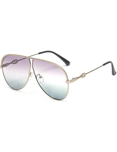 Oversized Classic pilot Sunglasses for men Women oversized Metal Frame retor sunglasses UV 400 Protection - 8 - C4196U2XO2X $...