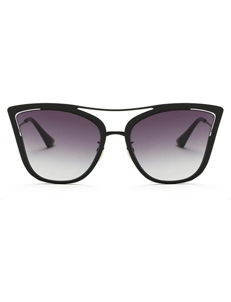 Oversized Cat Eye Vintage Sunglasses Women Brand Designer Metal Frame Sun Glasses Female Gradient Oversized Eyeglasses - CM19...