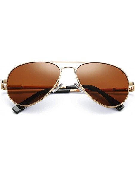 Square Polarized Aviator Sunglasses for Juniors Small Face Women Men Vintage UV400 Protection Shades - CA1890I3E4W $12.80