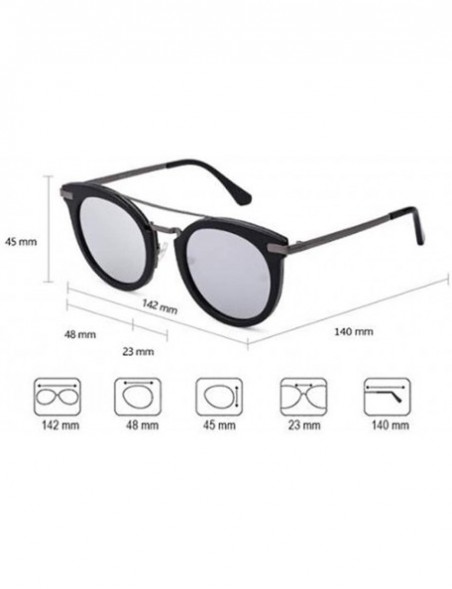 Round Full frame sunglasses- round PC lens polarized sunglasses - B - CV18RZ8YD45 $38.91