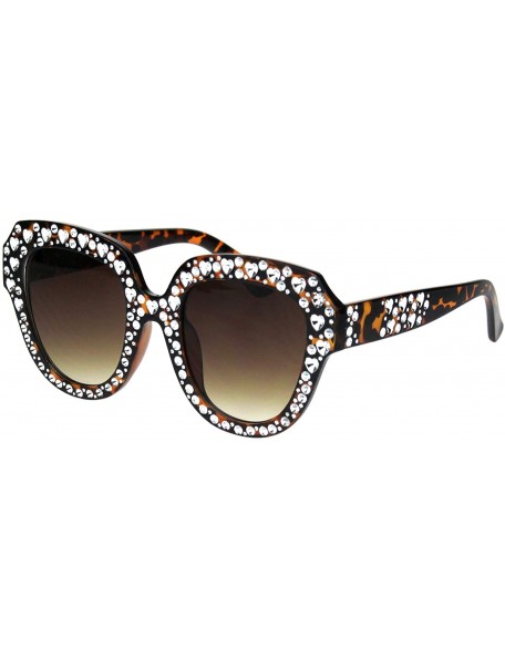 Butterfly Womens Oversized Style Sunglasses Heart Design Butterfly Frame UV 400 - Tortoise (Brown) - CW18RN4GAY3 $12.91