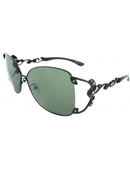 Square Polished Metal 59mm Square Sunglasses - Smoke - CF11LQ6EAS1 $12.42