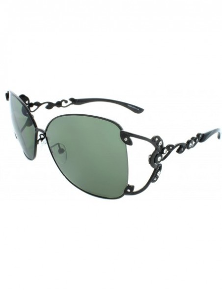 Square Polished Metal 59mm Square Sunglasses - Smoke - CF11LQ6EAS1 $12.42