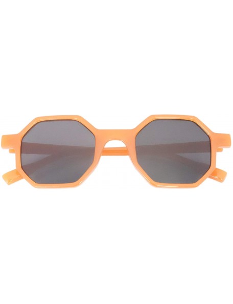 Oval The Chacha Polygon Sunglasses for women UV400 - Happy Orange - CD18LMXKT9Q $10.01
