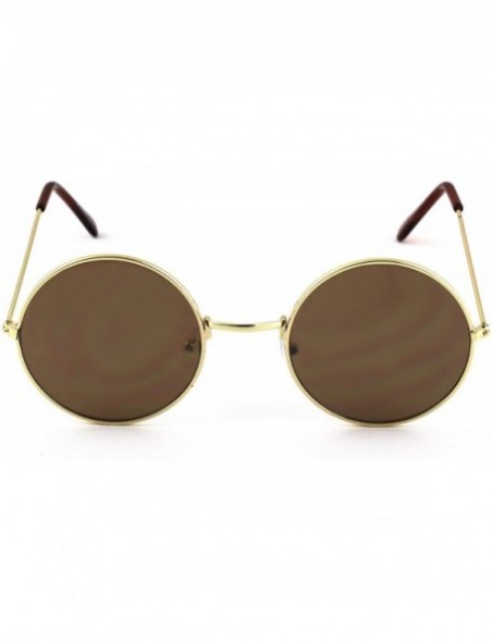 Goggle Retro Hipster Fashion Small Round Circle Metal Frame Ozzy Elton Color Tint John Lennon Style Sunglasses - CB18O8028YG ...