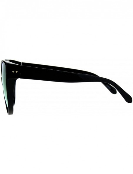 Butterfly Oversized Butterfly Sunglasses Womens Designer Fashion Mirror Lens - Black (Pink Mirror) - CV18EHNUORK $11.87