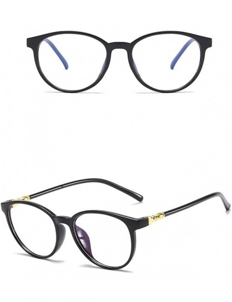 Wrap Fashion Glasses - Flat Mirror Blue Light Blocking Anti Blue Ray Glasses - Black - CS18QNCU4AN $11.21