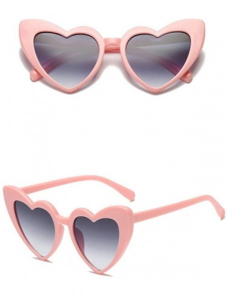 Square Hot Sale! Summer Glasses-Women Fashion Heart-Shaped Sunglasses Integrated UV Protection Designer Eyewear (C) - C - CG1...
