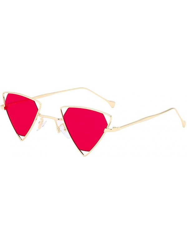 Square Fashion Women Irregular Shape Sunglasses Glasses Vintage Retro Style - B - CA18Q4ALALY $7.56