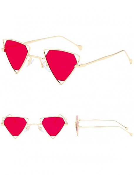 Square Fashion Women Irregular Shape Sunglasses Glasses Vintage Retro Style - B - CA18Q4ALALY $7.56